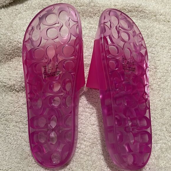 NWOB- Coach - 8. Pink Rubber Slides - Picture 2 of 5
